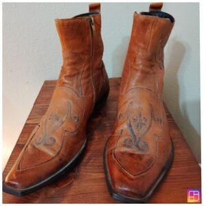 Aldo Embroidered Western Cowboy Ankle Boots Size 41